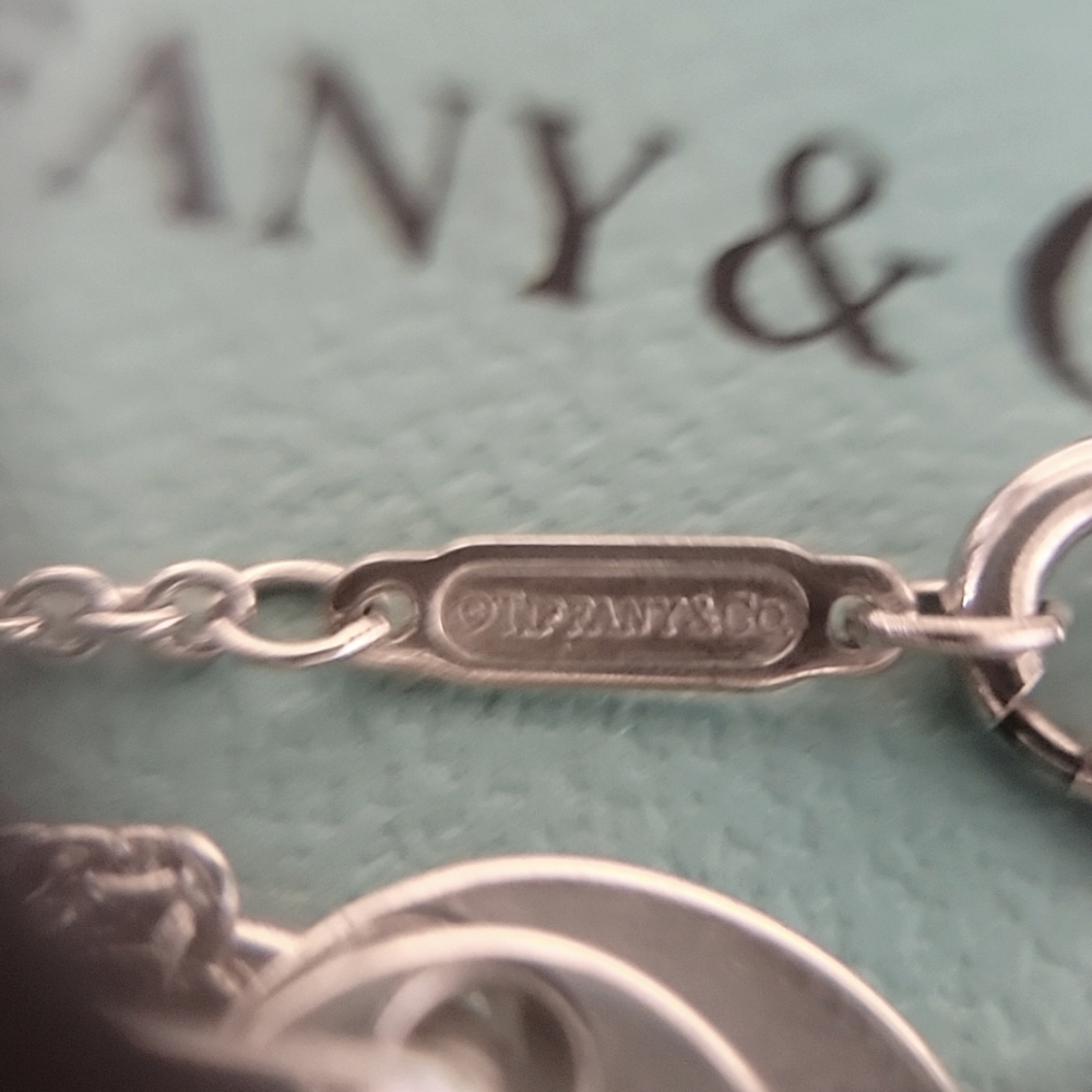 Tiffany & Co. Double Heart Tag Necklace in Sterling Silver - Picture 3 of 5